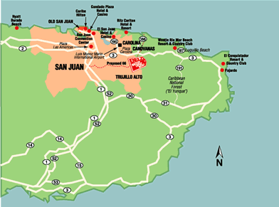 Canovanas Puerto Rico - Map